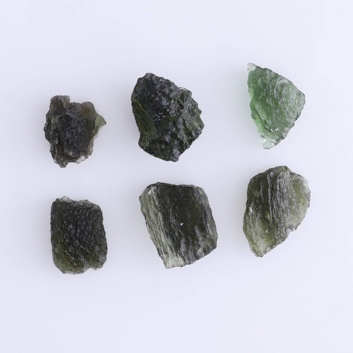 Moldavite Pieces Set of 6 - Expert Wholesale and Supplier of Wholesale Crystals & Bulk Gemstones, ["Czech Republic","Moldavite","Pieces"]