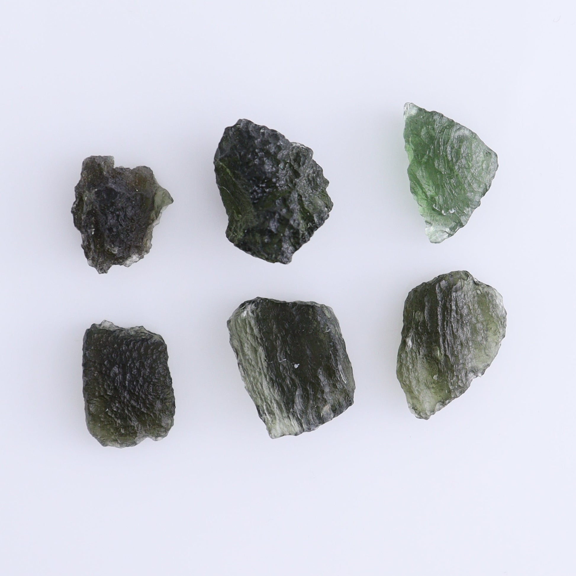 Moldavite Pieces Set of 6 - Expert Wholesale and Supplier of Wholesale Crystals & Bulk Gemstones, ["Czech Republic","Moldavite","Pieces"]