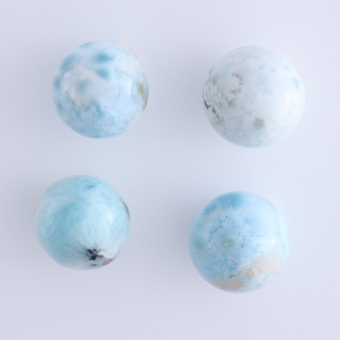 Larimar Spheres Set of 8 - Expert Wholesale and Supplier of Wholesale Crystals & Bulk Gemstones, ["Larimar","Spheres"]