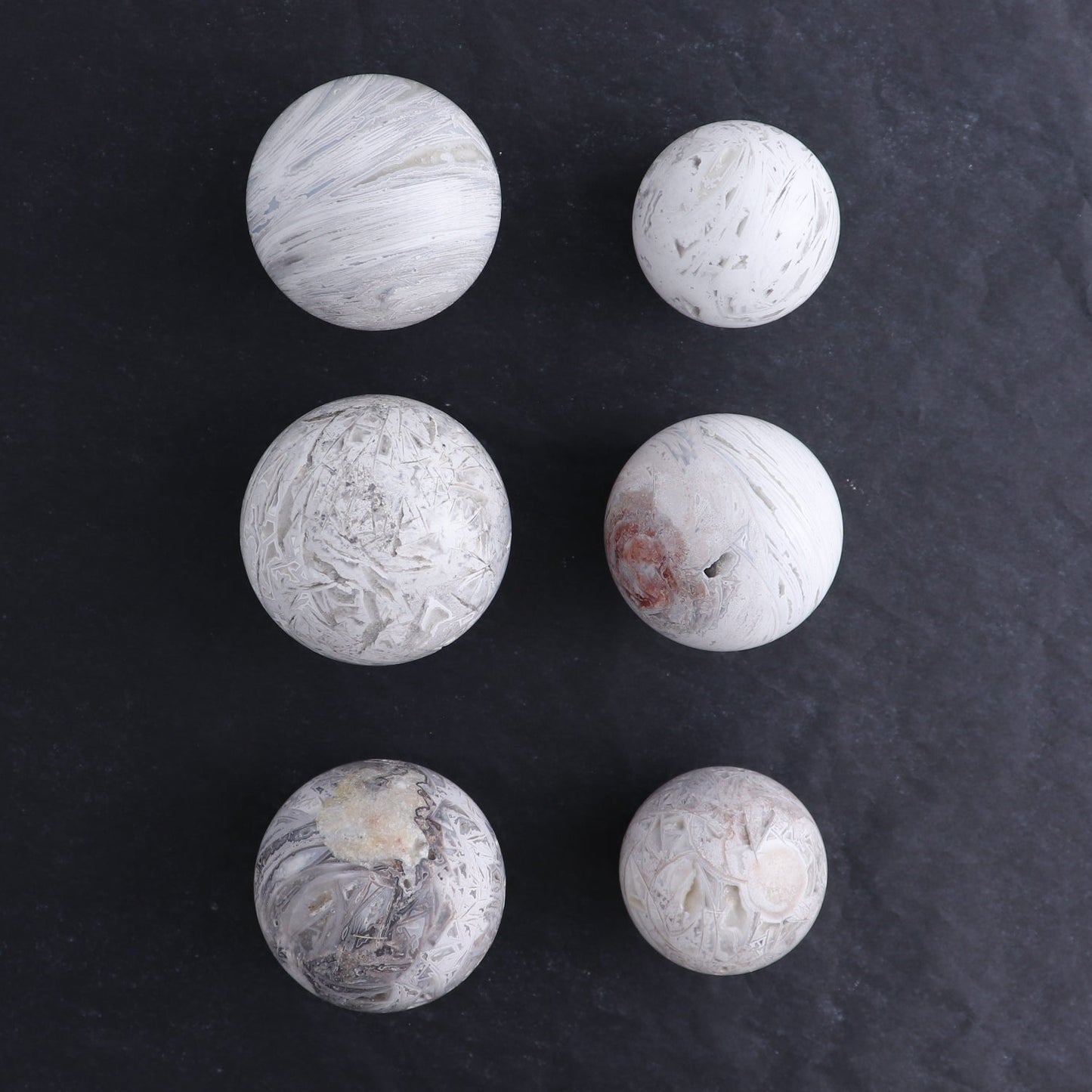 Agate Spheres Set of 6