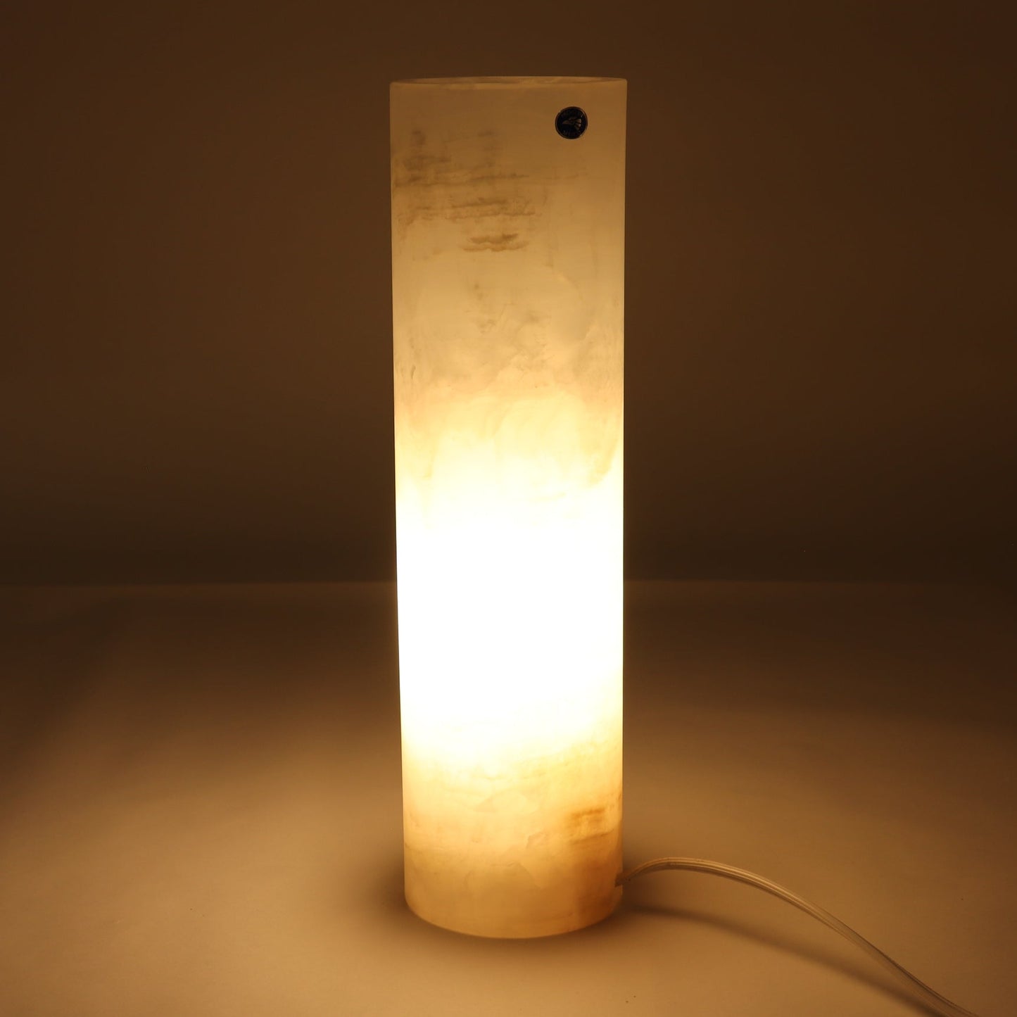One 12" White & Honey Polished Top Onyx Lamp Blind