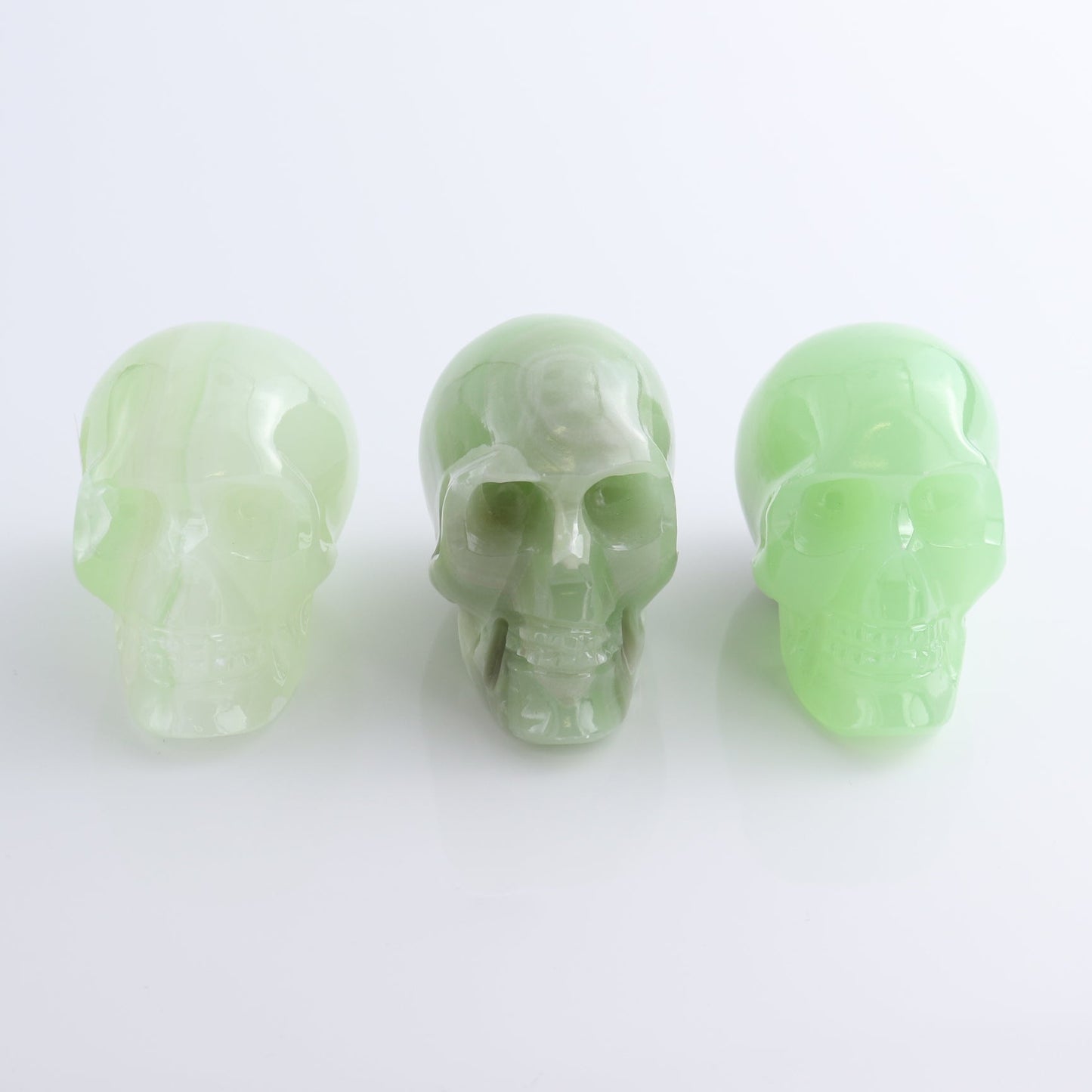 One Small Mexican Green Onyx/Calcite Skull