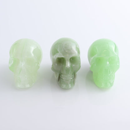 One Small Mexican Green Onyx/Calcite Skull