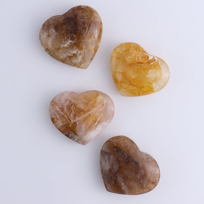 Golden Healer Hearts Set of 12 - Expert Wholesale and Supplier of Wholesale Crystals & Bulk Gemstones, ["Brazil","Golden Healer","Hearts"]
