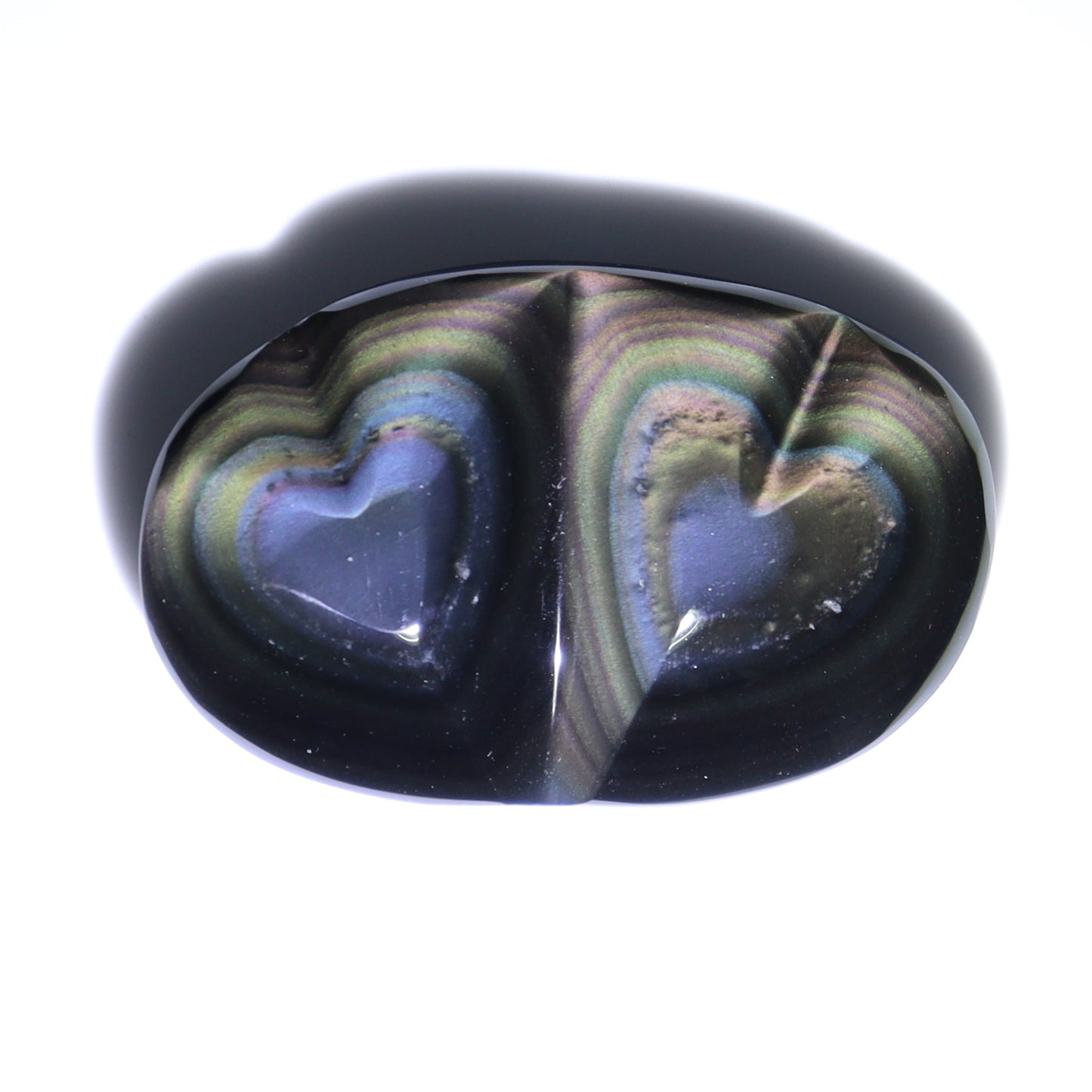 Rainbow Obsidian Heart Pairs Set of 8 - Expert Wholesale and Supplier of Wholesale Crystals & Bulk Gemstones, ["Hearts","Mexico","Rainbow Obsidian"]