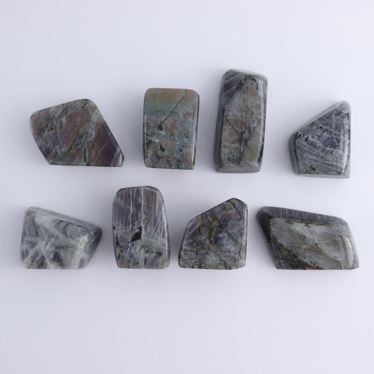 Labradorite Freeform Set of 8 - Expert Wholesale and Supplier of Wholesale Crystals & Bulk Gemstones, ["Freeforms","Labradorite","Madagascar"]