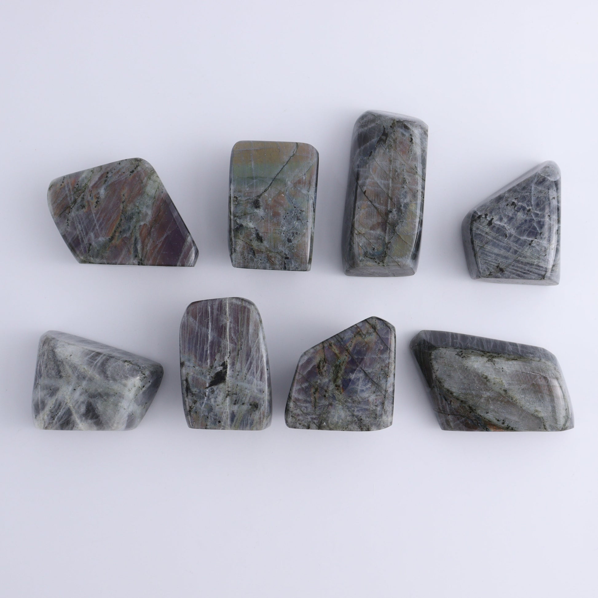 Labradorite Freeform Set of 8 - Expert Wholesale and Supplier of Wholesale Crystals & Bulk Gemstones, ["Freeforms","Labradorite","Madagascar"]