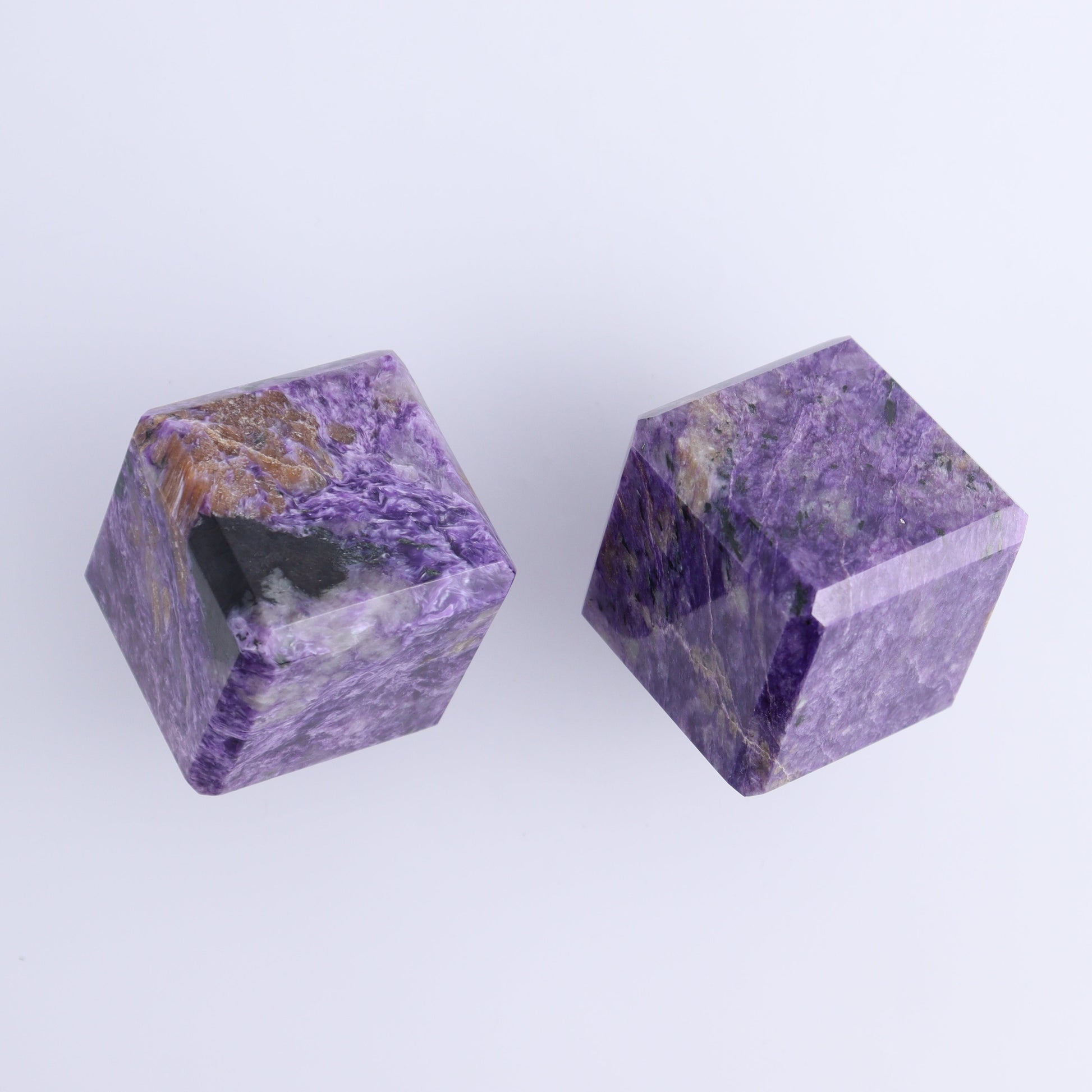 Charoite Cubes Set of 4 - Expert Wholesale and Supplier of Wholesale Crystals & Bulk Gemstones, ["Charoite","Cubes","Russia"]