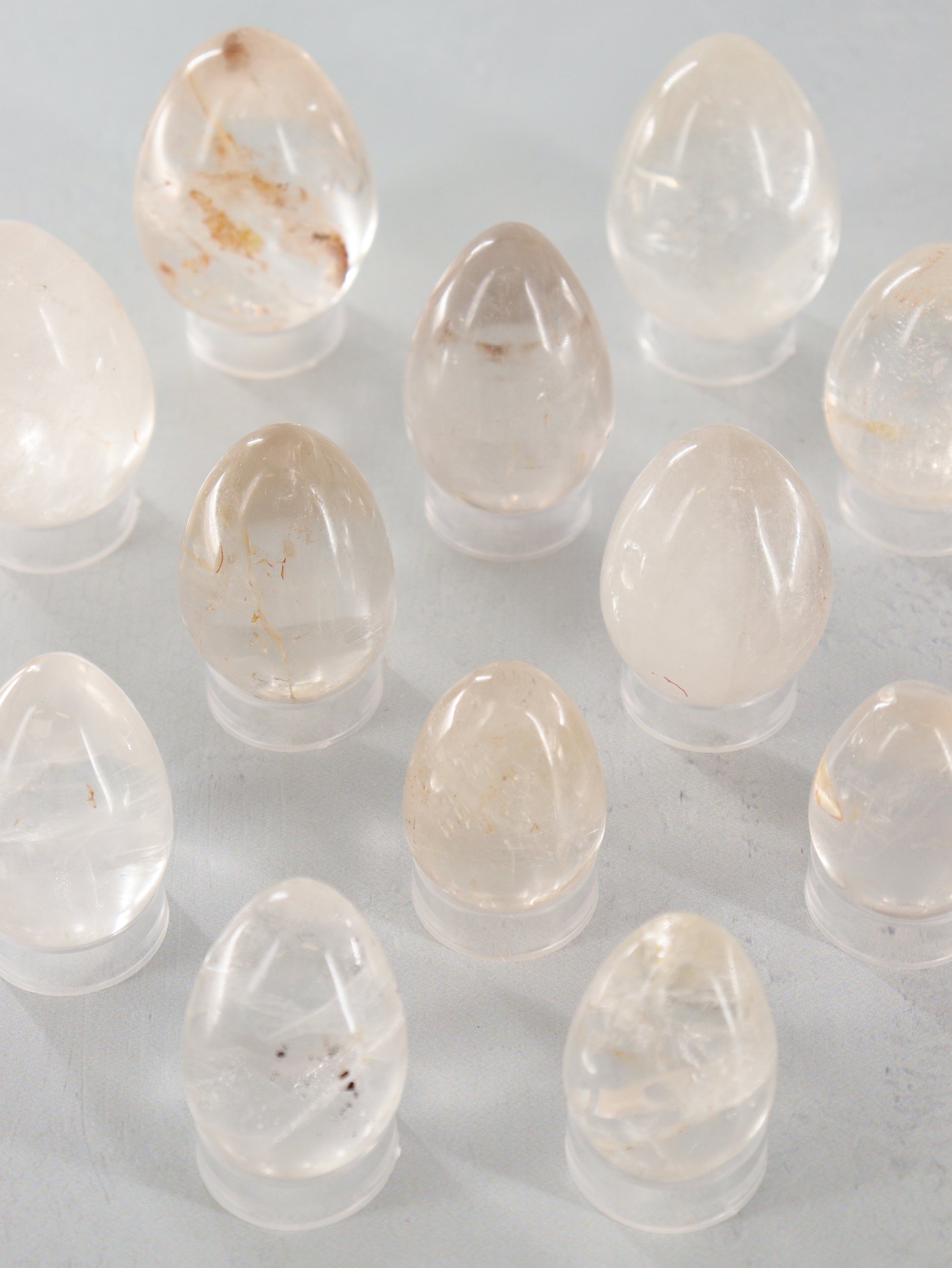 Clear Quartz Eggs Set of 12 - Expert Wholesale and Supplier of Wholesale Crystals & Bulk Gemstones, []