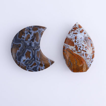 Brecciated Jasper Moons, Stars, Towers, Clouds, and Flames Set of 10 - Expert Wholesale and Supplier of Wholesale Crystals & Bulk Gemstones, ["Brecciated Jasper","Clouds","flames","Indonesia","moons","stars","Towers"]