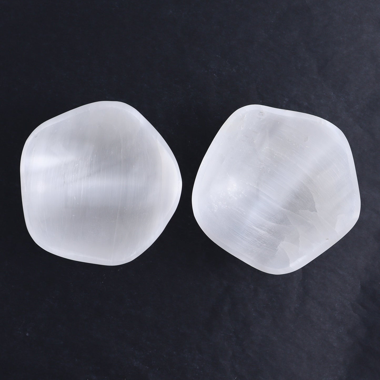 One Selenite (Satin Spar) Wavy Bowl 12 cm - Expert Wholesale and Supplier of Wholesale Crystals & Bulk Gemstones, ["Bowls","Freeform","Freeforms","Morocco","Selenite"]