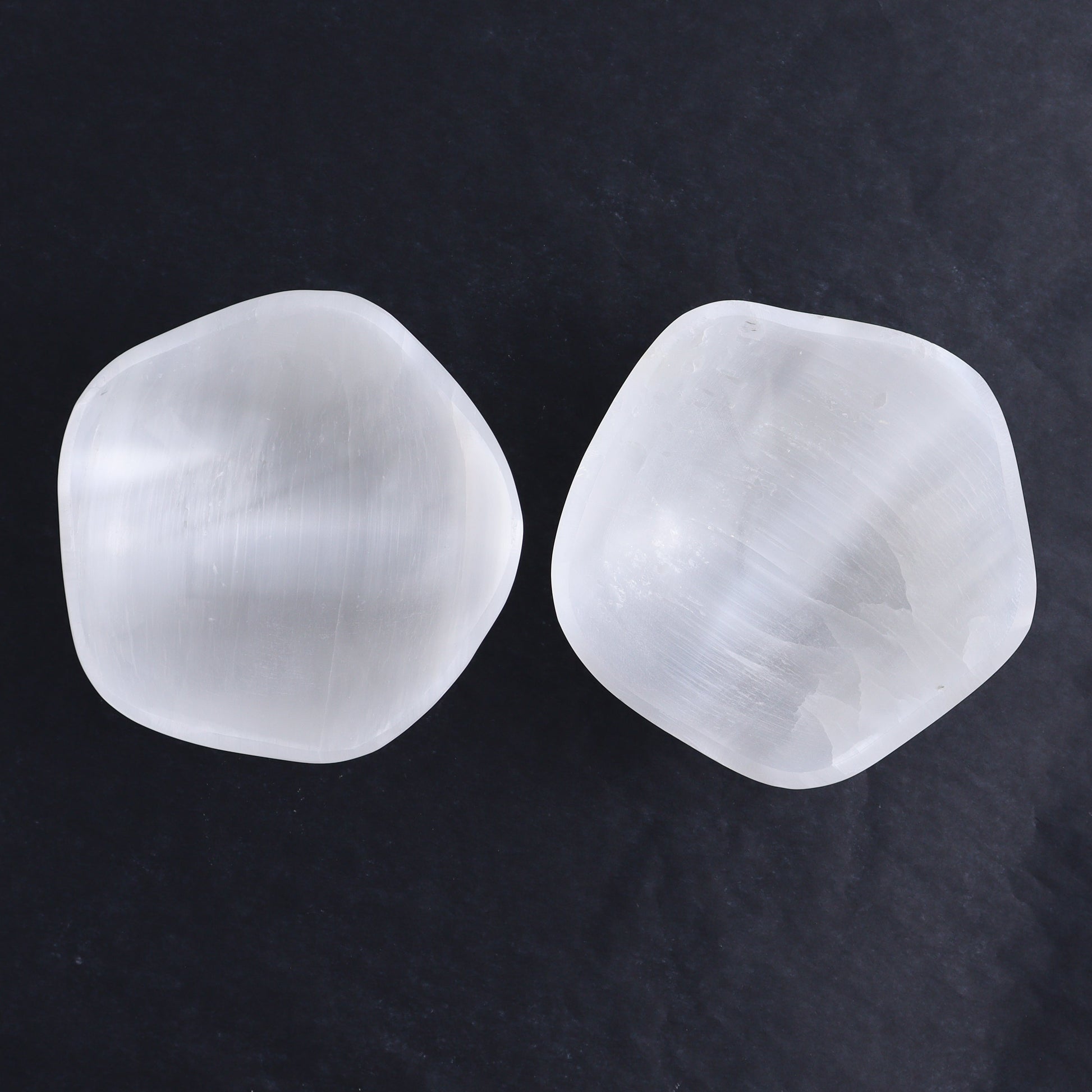 One Selenite (Satin Spar) Wavy Bowl 12 cm - Expert Wholesale and Supplier of Wholesale Crystals & Bulk Gemstones, ["Bowls","Freeform","Freeforms","Morocco","Selenite"]