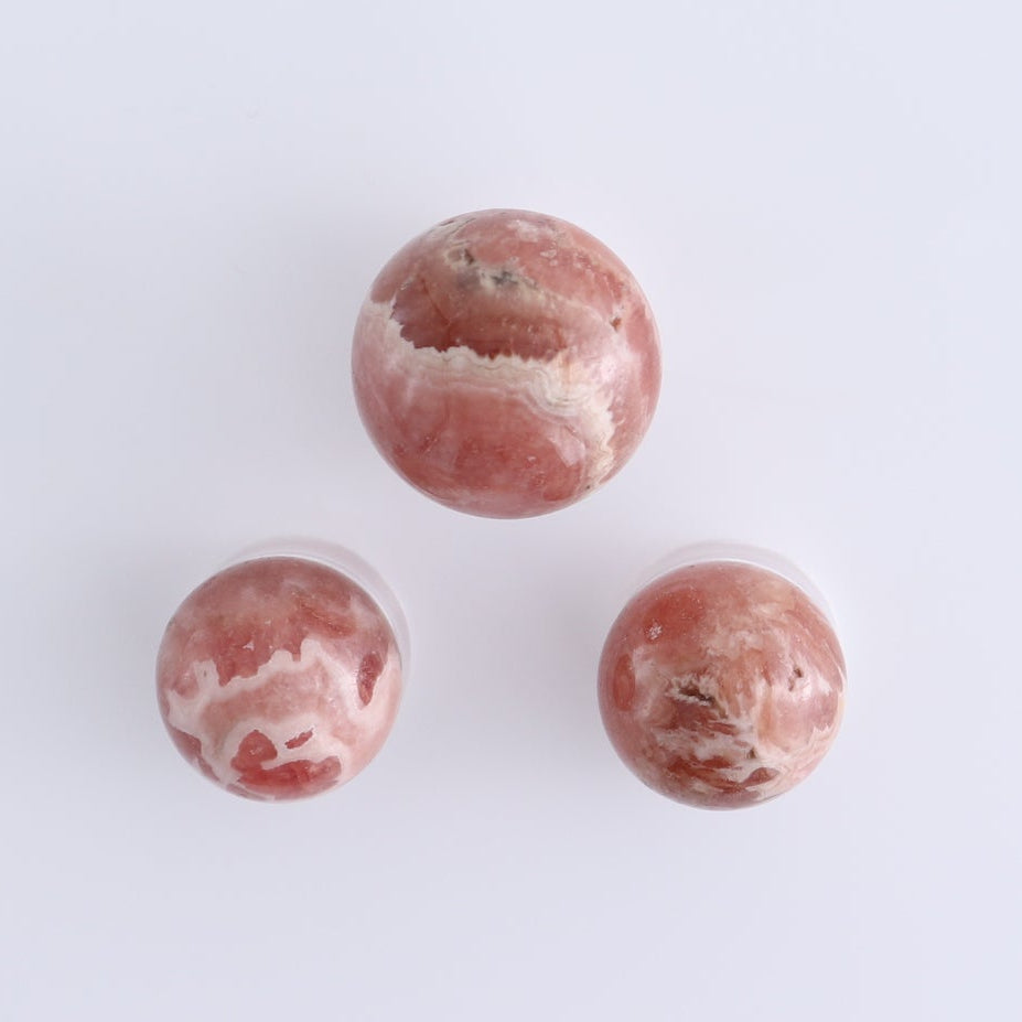 Rhodochrosite Spheres Set of 12