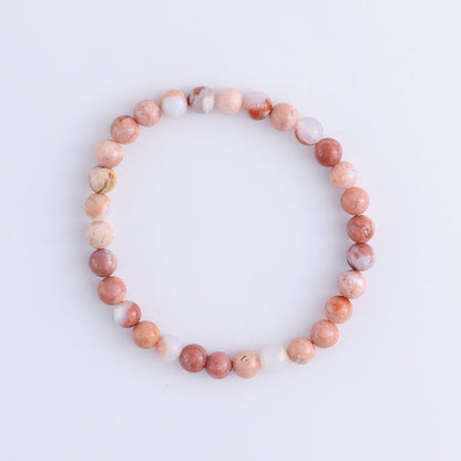 One Cotton Candy Agate 5 - 6 mm Bracelet