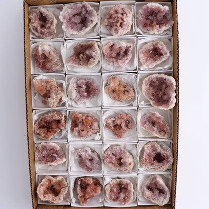 Pink Amethyst Geodes from Argentina Set of 24