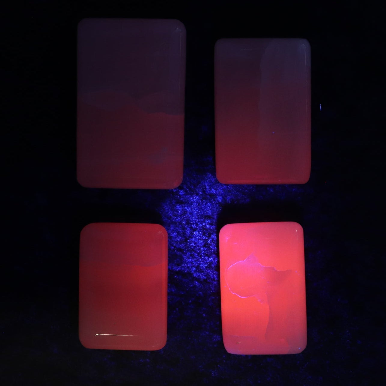 Pink Mangano Calcite Rectangles Set of 12
