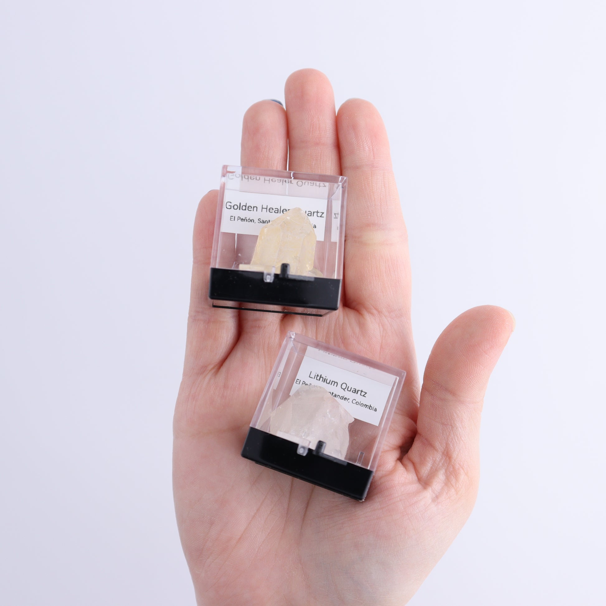 Golden Healer Quartz and Lithium Quartz Thumbnails Flat - Expert Wholesale and Supplier of Wholesale Crystals & Bulk Gemstones, ["close_70","Columbia","Golden Healer","Lithium Quartz","Quartz"]