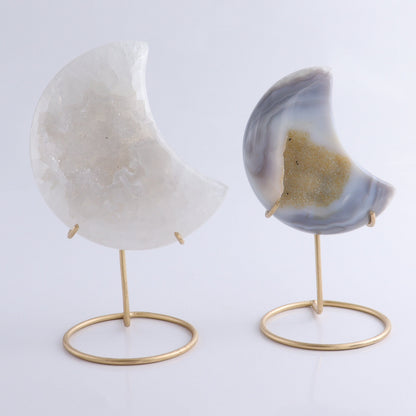 Agate Moons with Stand Set of 6 - Expert Wholesale and Supplier of Wholesale Crystals & Bulk Gemstones, ["Agate","Brazil","moons"]