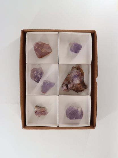 Purple Fluorite Flat Set of 7