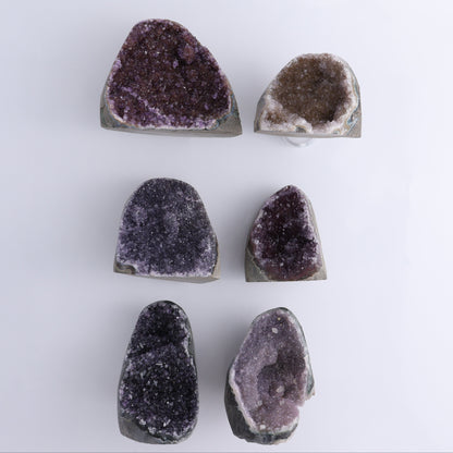 Uruguay Amethyst Set of 6 - Expert Wholesale and Supplier of Wholesale Crystals & Bulk Gemstones, ["Amethyst","Freeforms","Uruguay"]