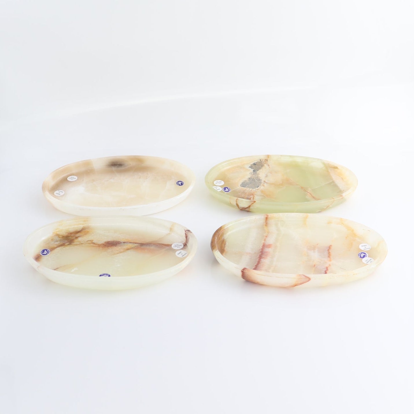 Mexican Onyx/Calcite Oval Dish Set of 4