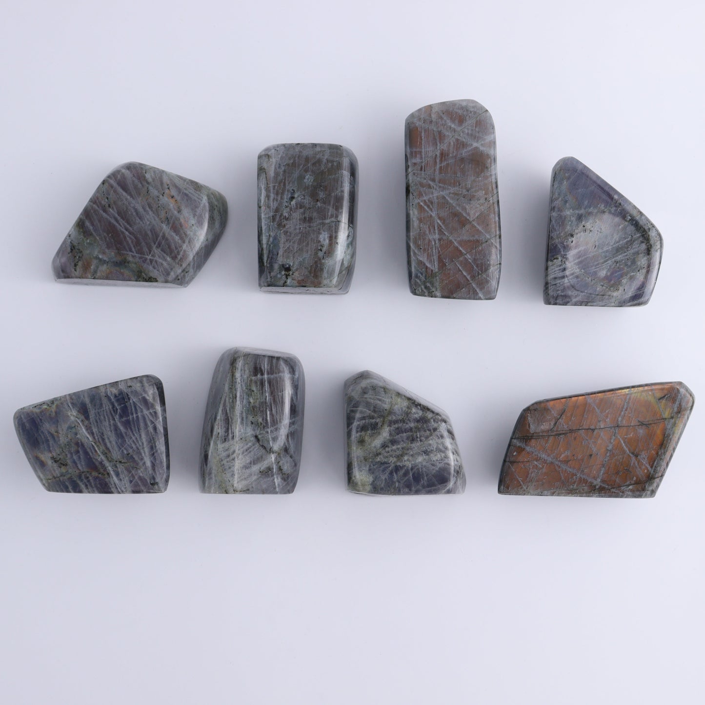 Labradorite Freeform Set of 8 - Expert Wholesale and Supplier of Wholesale Crystals & Bulk Gemstones, ["Freeforms","Labradorite","Madagascar"]