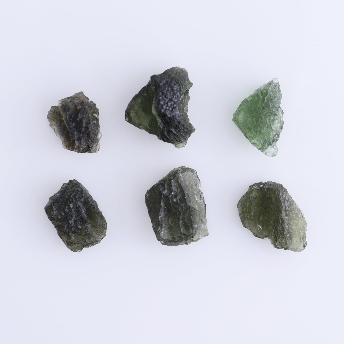 Moldavite Pieces Set of 6 - Expert Wholesale and Supplier of Wholesale Crystals & Bulk Gemstones, ["Czech Republic","Moldavite","Pieces"]