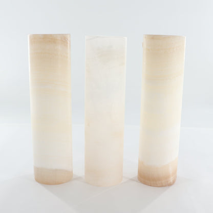 One 12" White & Honey Polished Top Onyx Lamp Blind