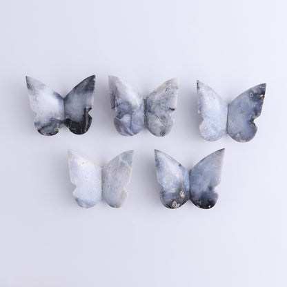 Butterflies Blue Plume Agate & Maligano Jasper Set of 10 - Expert Wholesale and Supplier of Wholesale Crystals & Bulk Gemstones, ["Agate","Blue Plume","Butterflies","jasper","Maligno Jasper"]