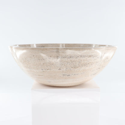 Mexican Travertine Scalloped Sink Bowl - Expert Wholesale and Supplier of Wholesale Crystals & Bulk Gemstones, ["Bowls","Mexico","Sink Bowl","Travertine"]