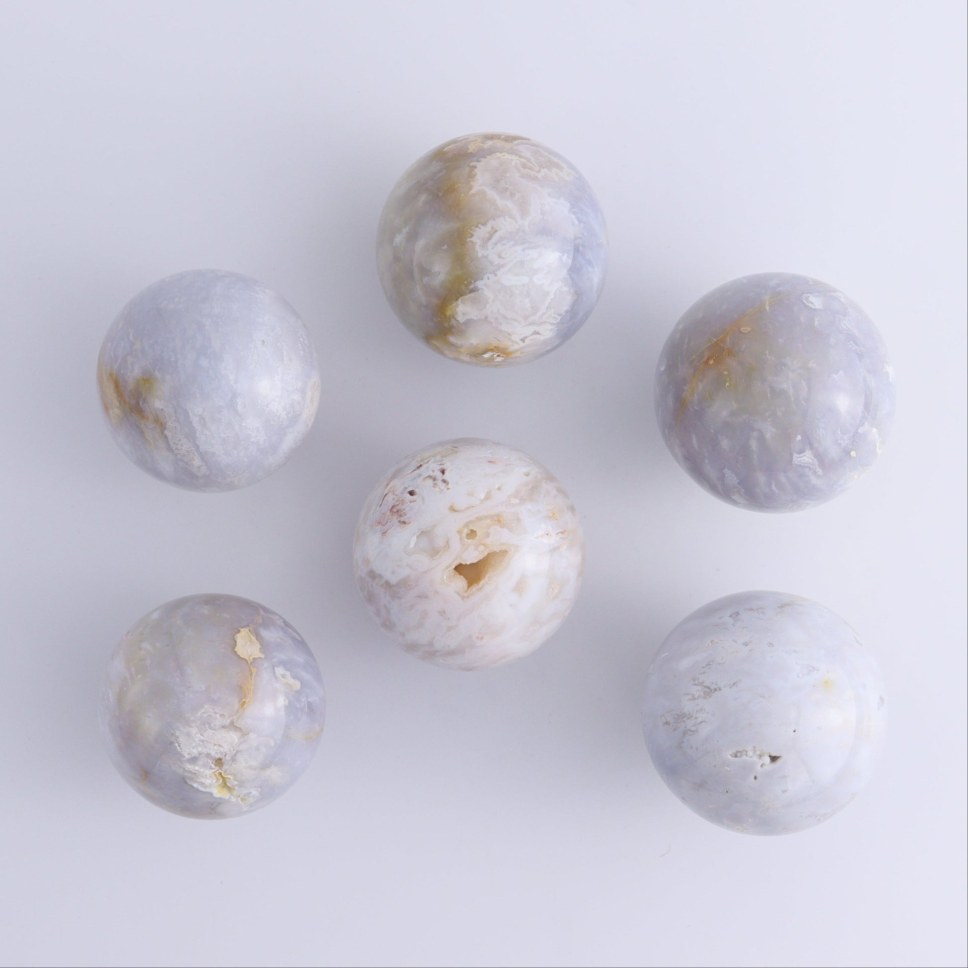Agate Spheres Set of 6 - Expert Wholesale and Supplier of Wholesale Crystals & Bulk Gemstones, ["Agate","Madagascar","Spheres"]