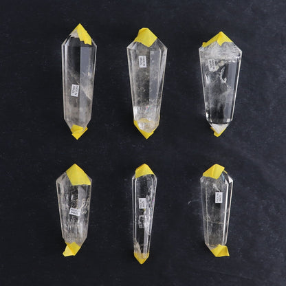 Quartz Faceted Double Points Set of 6