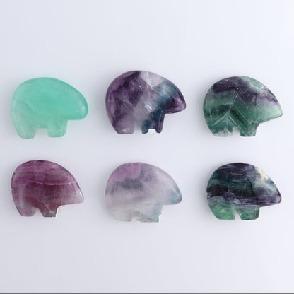 Imperfect Fluorite Bears set of 6