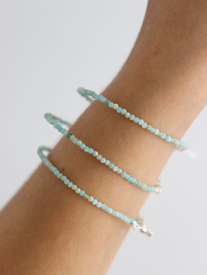 Sterling Silver Amazonite Adjustable Bracelets - Expert Supplier of Wholesale Crystals & Bulk Gemstones