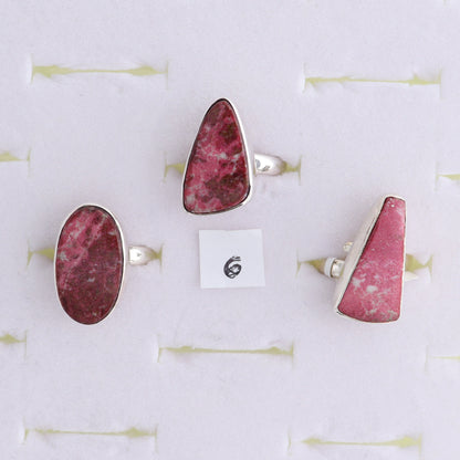 One Thulite Ring Adjustable - Expert Wholesale and Supplier of Wholesale Crystals & Bulk Gemstones, ["India","Ring","sterling silver","thulite"]