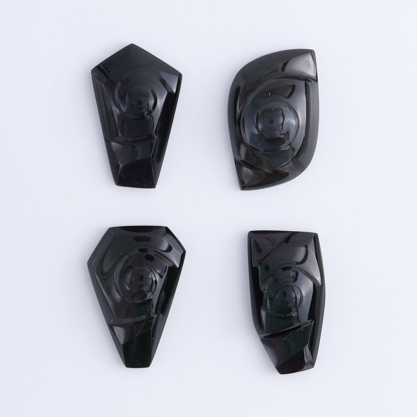 Rainbow Obsidian Cabs Set of 4 - Expert Wholesale and Supplier of Wholesale Crystals & Bulk Gemstones, ["Cabs","Mexico","Obsidian","Rainbow Obsidian"]