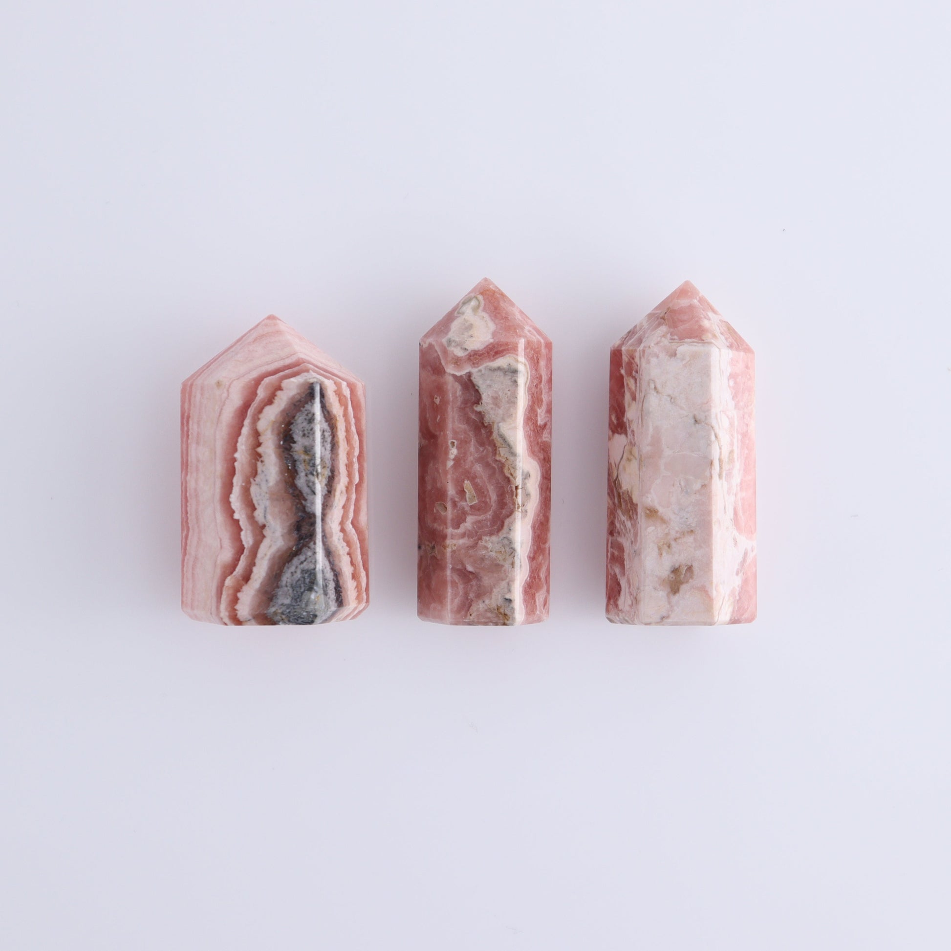 Rhodochrosite Towers Set of 5 - Expert Wholesale and Supplier of Wholesale Crystals & Bulk Gemstones, ["Argentina","Rhodochrosite","Towers"]