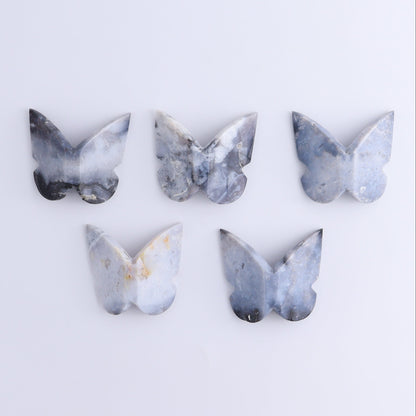 Butterflies Blue Plume Agate & Maligano Jasper Set of 10 - Expert Wholesale and Supplier of Wholesale Crystals & Bulk Gemstones, ["Agate","Blue Plume","Butterflies","jasper","Maligno Jasper"]