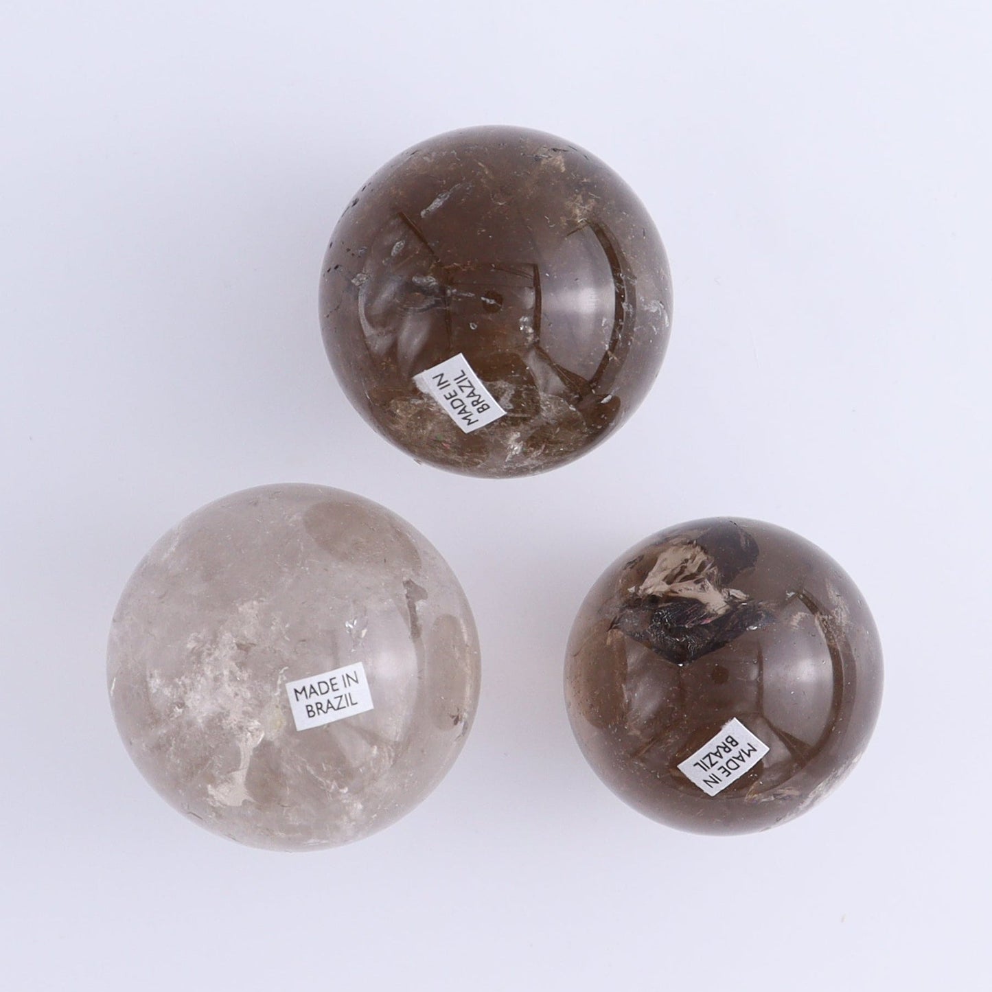 Smoky Quartz Spheres Set of 9 - Expert Wholesale and Supplier of Wholesale Crystals & Bulk Gemstones, ["Quartz","Smoky Quartz","Spheres"]