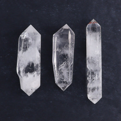 Quartz Faceted Double Points Set of 13 - Expert Wholesale and Supplier of Wholesale Crystals & Bulk Gemstones, ["Brazil","Clear Quartz","Mixed Carvings","Quartz"]