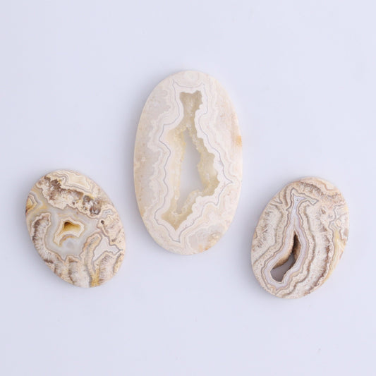 One Crazy Lace Agate Oval Cab