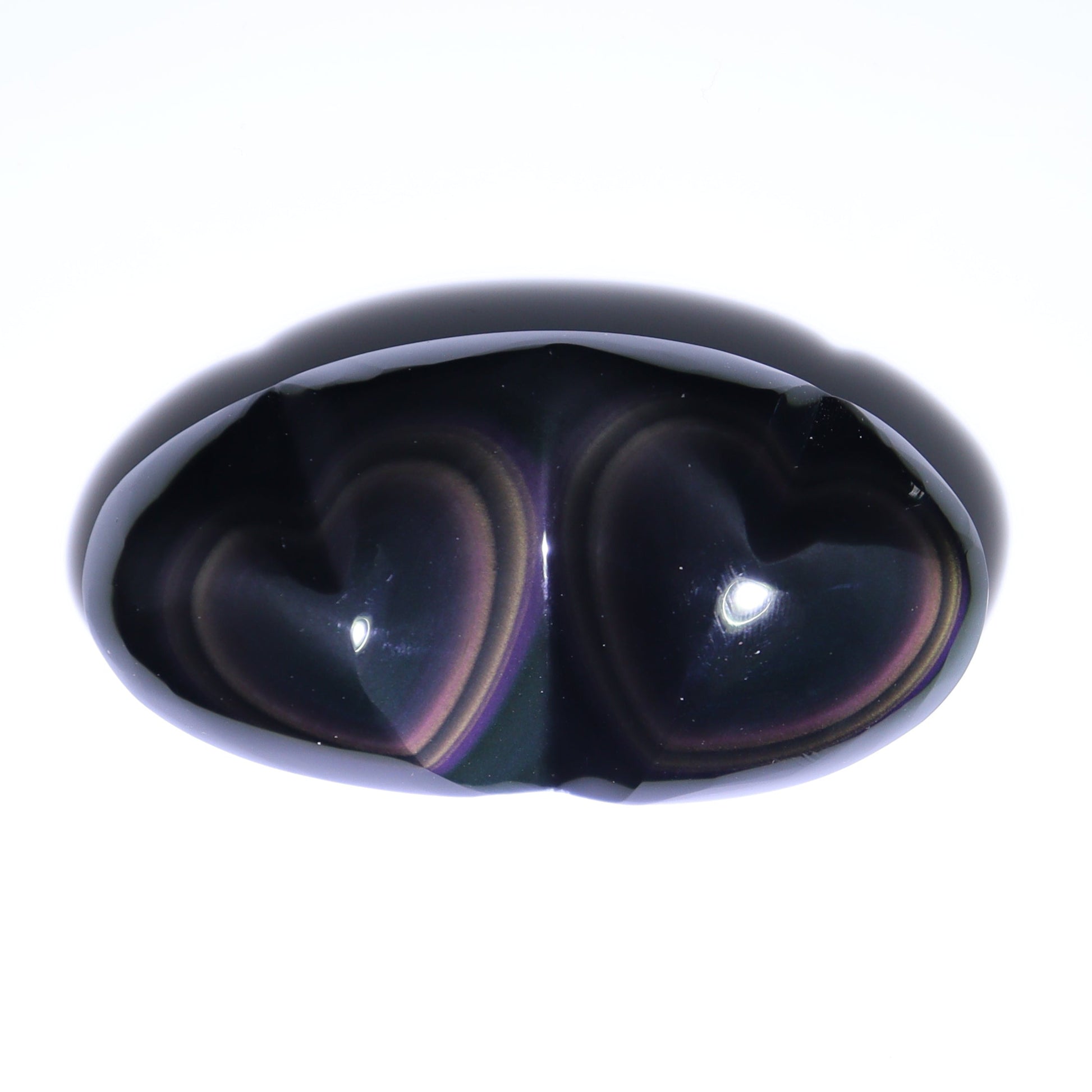 Rainbow Obsidian Heart Pairs Set of 8 - Expert Wholesale and Supplier of Wholesale Crystals & Bulk Gemstones, ["Hearts","Mexico","Rainbow Obsidian"]