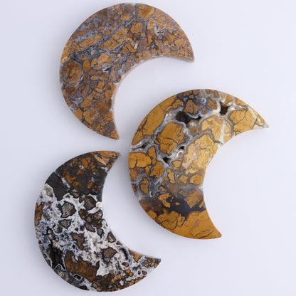 Brecciated Jasper Moon & Stars Set of 6 - Expert Wholesale and Supplier of Wholesale Crystals & Bulk Gemstones, ["Brecciated Jasper","Indonesia","moons","stars"]