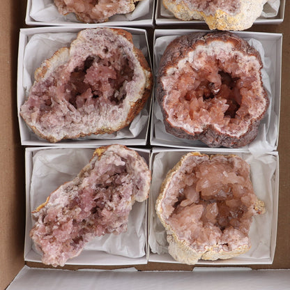 Pink Amethyst Geodes Set of 6
