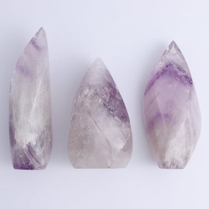 Amethyst Flames Set of 3 - Expert Wholesale and Supplier of Wholesale Crystals & Bulk Gemstones, ["Amethyst","Brazil","close_30","flames"]