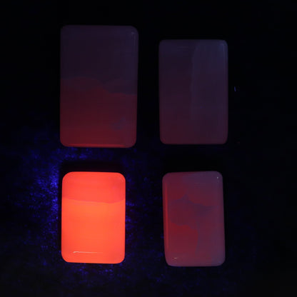 Pink Mangano Calcite Rectangles Set of 12