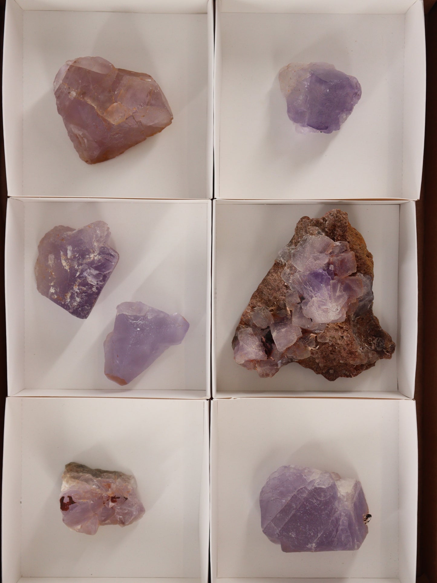 Purple Fluorite Flat Set of 7