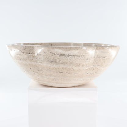 Mexican Travertine Scalloped Sink Bowl - Expert Wholesale and Supplier of Wholesale Crystals & Bulk Gemstones, ["Bowls","Mexico","Sink Bowl","Travertine"]