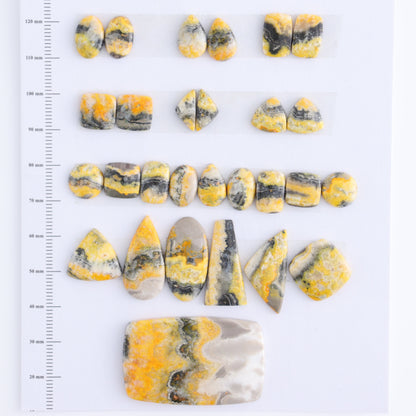 Bumblebee Jasper Cabs Set of 28 - Expert Wholesale and Supplier of Wholesale Crystals & Bulk Gemstones, ["Bumblebee Jasper","Cabs","jasper","Turkey"]