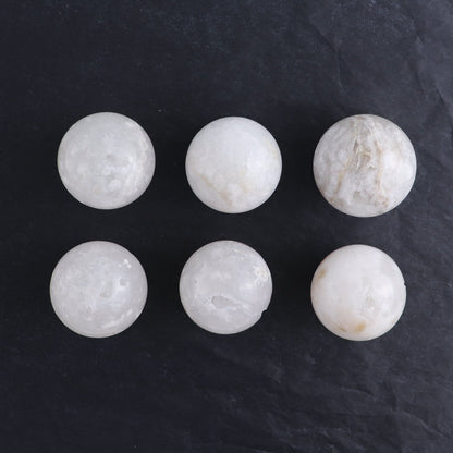 One Medium White Quartz Sphere